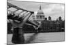 St Paul's Millennium Bridge BW-Toula Mavridou-Messer-Mounted Photographic Print
