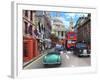 St Paul's Street Scene-Dominic Davison-Framed Art Print