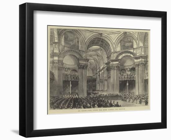 St Paul's, View under the Dome During the Service-null-Framed Premium Giclee Print