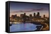 St Paul Skyline from Indian Mounds, Minneapolis, Minnesota, USA-Walter Bibikow-Framed Stretched Canvas