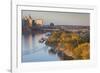 St Paul, Skyline from Mississippi River, Minneapolis, Minnesota, USA-Walter Bibikow-Framed Photographic Print