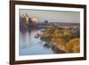 St Paul, Skyline from Mississippi River, Minneapolis, Minnesota, USA-Walter Bibikow-Framed Photographic Print