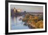 St Paul, Skyline from Mississippi River, Minneapolis, Minnesota, USA-Walter Bibikow-Framed Photographic Print