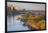 St Paul, Skyline from Mississippi River, Minneapolis, Minnesota, USA-Walter Bibikow-Framed Photographic Print