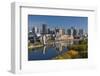 St Paul, Skyline from Mississippi River, Minneapolis, Minnesota, USA-Walter Bibikow-Framed Photographic Print