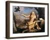 St. Paul the Hermit Being Fed by the Raven-Guercino (Giovanni Francesco Barbieri)-Framed Giclee Print