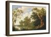 St. Paul Visiting St. Anthony in a Wooded Landscape, 17th Century-Alexander Keirincx-Framed Giclee Print