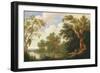 St. Paul Visiting St. Anthony in a Wooded Landscape, 17th Century-Alexander Keirincx-Framed Giclee Print