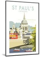 St Pauls Cathedral - Dave Thompson Contemporary Travel Print-Dave Thompson-Mounted Giclee Print