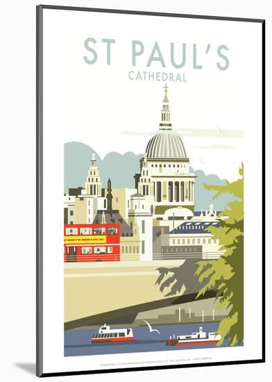 St Pauls Cathedral - Dave Thompson Contemporary Travel Print-Dave Thompson-Mounted Giclee Print