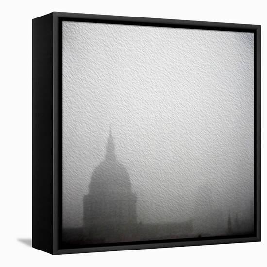 St Pauls Cathedral in Fog-Tosh-Framed Stretched Canvas