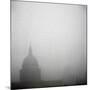 St Pauls Cathedral in Fog-Tosh-Mounted Art Print