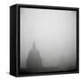 St Pauls Cathedral in Fog-Tosh-Framed Stretched Canvas