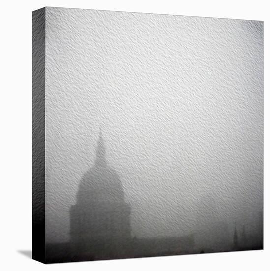 St Pauls Cathedral in Fog-Tosh-Stretched Canvas