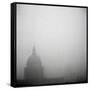 St Pauls Cathedral in Fog-Tosh-Framed Stretched Canvas