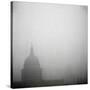 St Pauls Cathedral in Fog-Tosh-Stretched Canvas