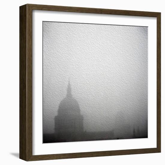 St Pauls Cathedral in Fog-Tosh-Framed Art Print