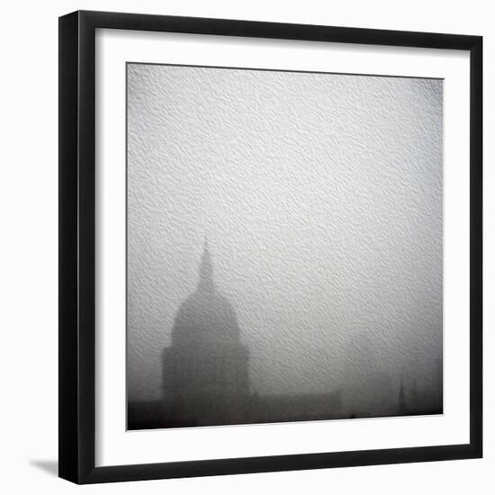 St Pauls Cathedral in Fog-Tosh-Framed Art Print