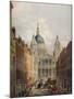 St Pauls Cathedral, Looking Up Ludgate Hill, London, 1925-Lloyd Brothers-Mounted Giclee Print