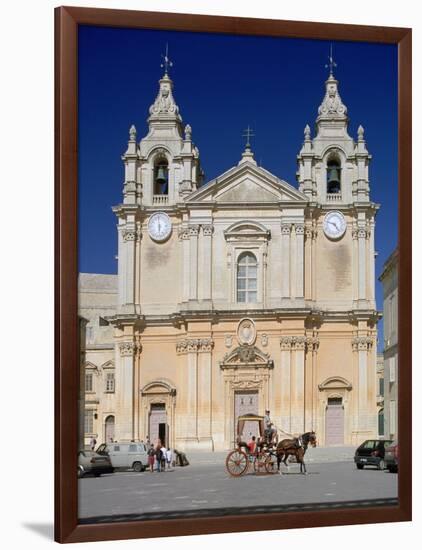 St Pauls Cathedral, Mdina, Malta-Peter Thompson-Framed Photographic Print