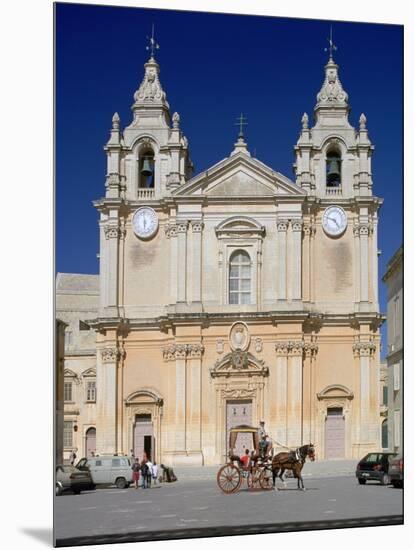 St Pauls Cathedral, Mdina, Malta-Peter Thompson-Mounted Photographic Print