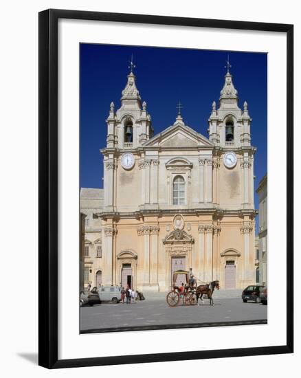 St Pauls Cathedral, Mdina, Malta-Peter Thompson-Framed Photographic Print