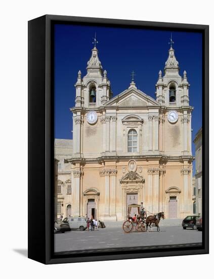 St Pauls Cathedral, Mdina, Malta-Peter Thompson-Framed Stretched Canvas