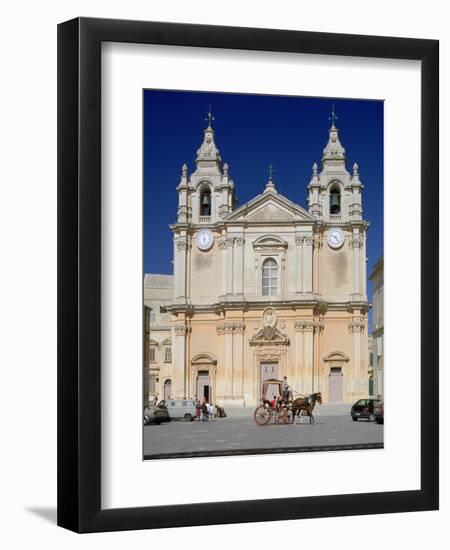 St Pauls Cathedral, Mdina, Malta-Peter Thompson-Framed Photographic Print