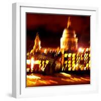 St Pauls Cathedral Night, London-Tosh-Framed Art Print