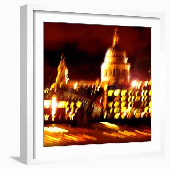 St Pauls Cathedral Night, London-Tosh-Framed Art Print