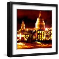 St Pauls Cathedral Night, London-Tosh-Framed Art Print