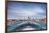 St. Pauls Cathedral, seen across Millennium Bridge, City of London, London, England, United Kingdom-Matthew Williams-Ellis-Framed Photographic Print