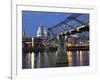 St Pauls Cathedral Seen across the Millennium Bridge-Julian Love-Framed Photographic Print