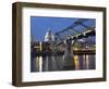 St Pauls Cathedral Seen across the Millennium Bridge-Julian Love-Framed Photographic Print