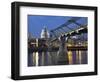 St Pauls Cathedral Seen across the Millennium Bridge-Julian Love-Framed Photographic Print