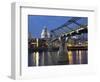 St Pauls Cathedral Seen across the Millennium Bridge-Julian Love-Framed Photographic Print