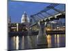 St Pauls Cathedral Seen across the Millennium Bridge-Julian Love-Mounted Photographic Print