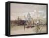 St. Pauls from the River, 1863-David Roberts-Framed Stretched Canvas