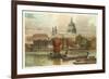 St. Pauls, Thames, London, England-null-Framed Art Print