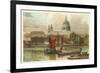 St. Pauls, Thames, London, England-null-Framed Art Print