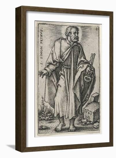 St. Peter, 1541-46 (Engraving)-Hans Sebald Beham-Framed Giclee Print