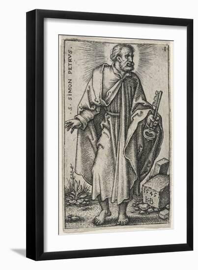 St. Peter, 1541-46 (Engraving)-Hans Sebald Beham-Framed Giclee Print