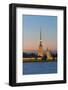 St. Peter and Paul Cathedral and the River Neva at Night, St. Petersburg, Russia, Europe-Martin Child-Framed Photographic Print