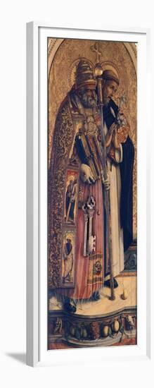 St Peter and St Dominic, Detail from Camerino Polyptych-Carlo Crivelli-Framed Giclee Print