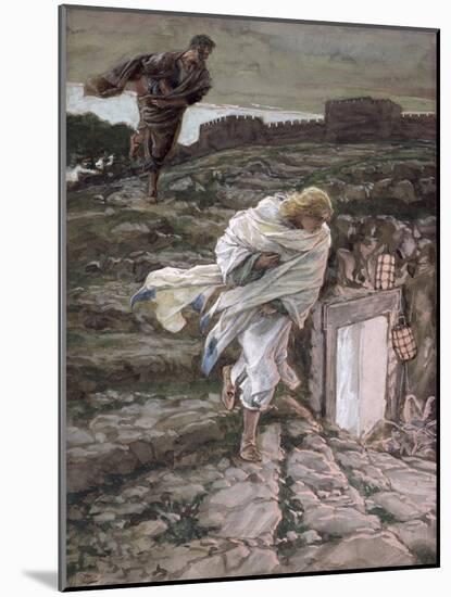 St. Peter and St. John Run to the Tomb, Illustration for 'The Life of Christ', C.1886-94-James Tissot-Mounted Giclee Print