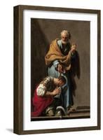 St. Peter Baptising the Centurion Cornelius-Francesco Trevisani-Framed Giclee Print