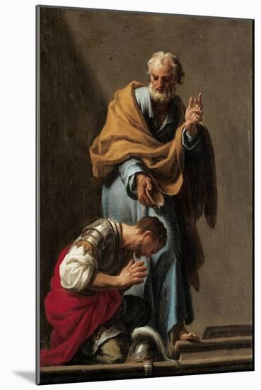 St. Peter Baptising the Centurion Cornelius-Francesco Trevisani-Mounted Giclee Print