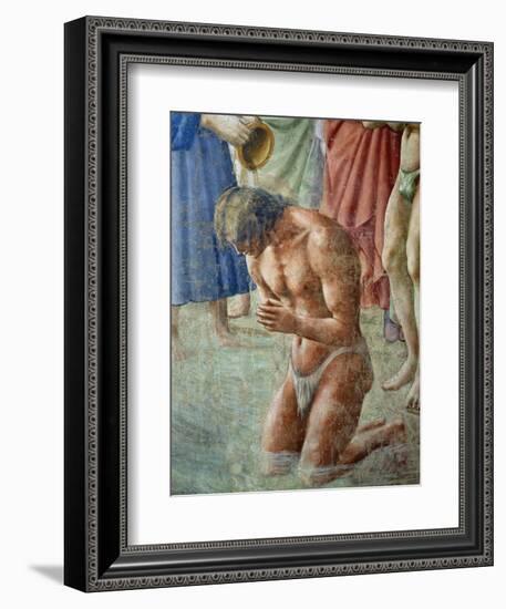 St. Peter Baptising the Neophytes, circa 1427 (Detail)-Tommaso Masaccio-Framed Giclee Print