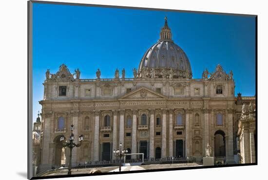 St. Peter Basilica in Vatican City in Rome, Italy-David Ionut-Mounted Photographic Print