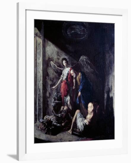 St Peter Being Freed by the Angel-Johann Heinrich Schonfeld-Framed Giclee Print